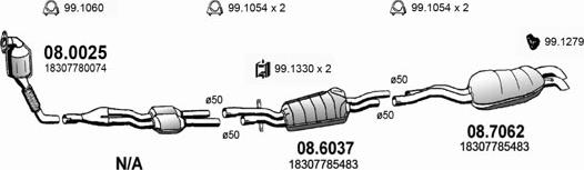ASSO ART0386 - Sistem de esapament - allinparts.ro