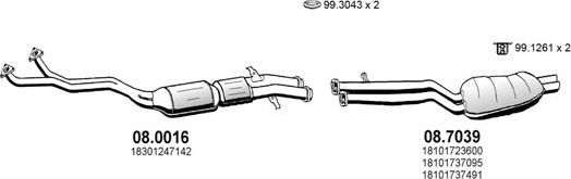 ASSO ART0380 - Sistem de esapament - allinparts.ro