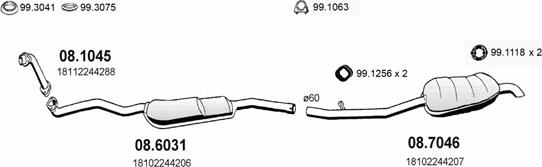 ASSO ART0339 - Sistem de esapament - allinparts.ro