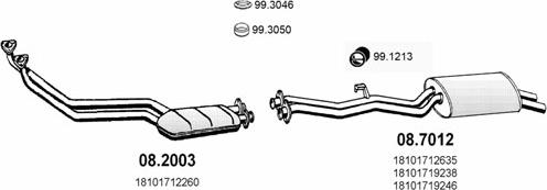 ASSO ART0336 - Sistem de esapament - allinparts.ro