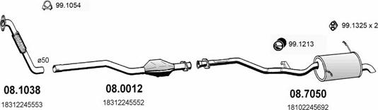 ASSO ART0337 - Sistem de esapament - allinparts.ro
