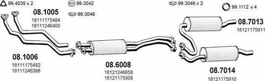 ASSO ART0326 - Sistem de esapament - allinparts.ro