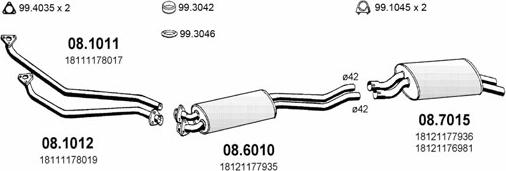 ASSO ART0328 - Sistem de esapament - allinparts.ro