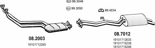 ASSO ART0323 - Sistem de esapament - allinparts.ro