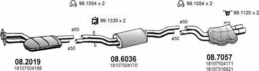 ASSO ART0376 - Sistem de esapament - allinparts.ro