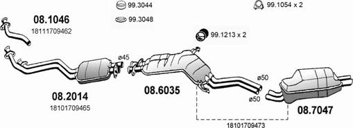 ASSO ART0370 - Sistem de esapament - allinparts.ro
