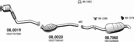 ASSO ART0378 - Sistem de esapament - allinparts.ro