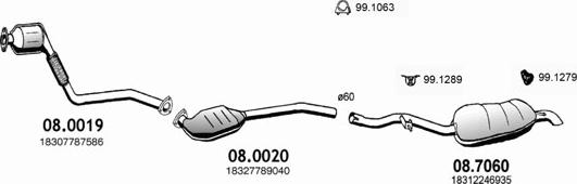 ASSO ART0372 - Sistem de esapament - allinparts.ro