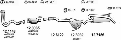 ASSO ART0748 - Sistem de esapament - allinparts.ro