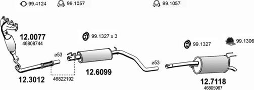 ASSO ART0765 - Sistem de esapament - allinparts.ro