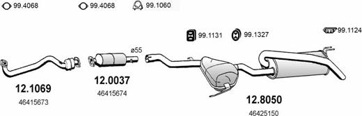 ASSO ART0715 - Sistem de esapament - allinparts.ro