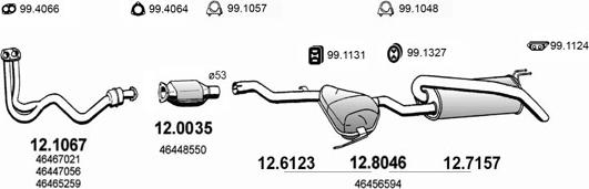 ASSO ART0711 - Sistem de esapament - allinparts.ro