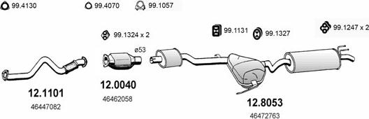 ASSO ART0718 - Sistem de esapament - allinparts.ro