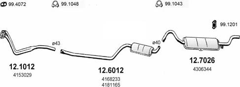 ASSO ART0774 - Sistem de esapament allinparts.ro