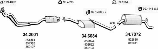 ASSO ART1652 - Sistem de esapament - allinparts.ro