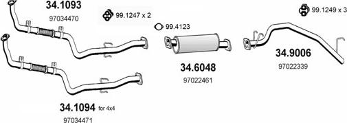 ASSO ART1666 - Sistem de esapament - allinparts.ro