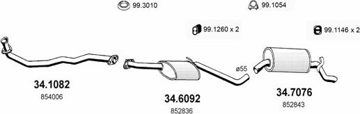 ASSO ART1660 - Sistem de esapament - allinparts.ro