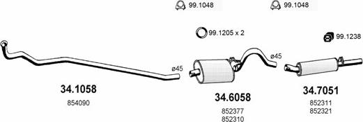 ASSO ART1609 - Sistem de esapament allinparts.ro