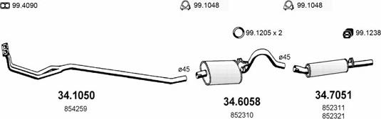 ASSO ART1604 - Sistem de esapament - allinparts.ro