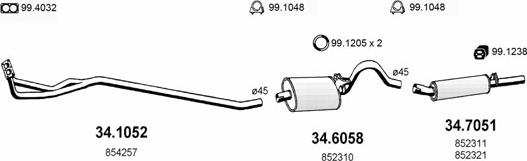 ASSO ART1606 - Sistem de esapament - allinparts.ro
