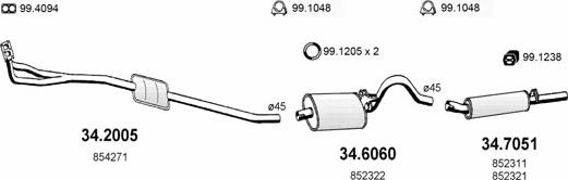 ASSO ART1608 - Sistem de esapament - allinparts.ro