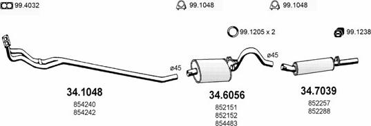 ASSO ART1603 - Sistem de esapament - allinparts.ro