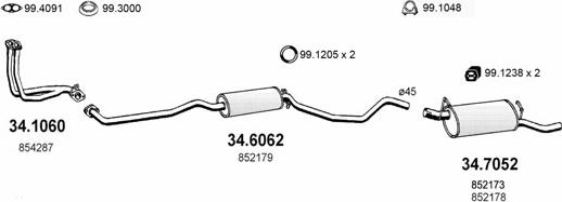 ASSO ART1610 - Sistem de esapament - allinparts.ro