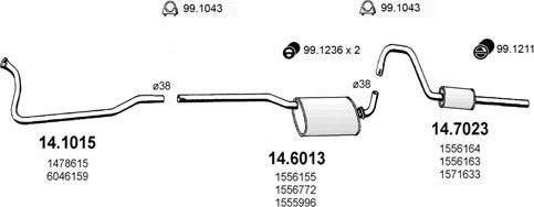 ASSO ART1003 - Sistem de esapament - allinparts.ro