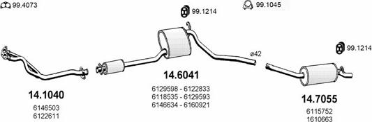 ASSO ART1106 - Sistem de esapament - allinparts.ro