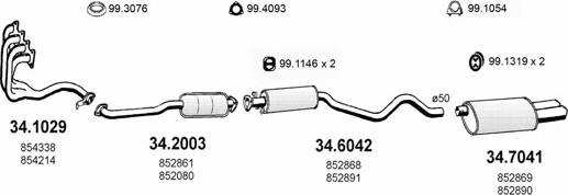 ASSO ART1804 - Sistem de esapament - allinparts.ro