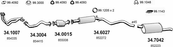 ASSO ART1801 - Sistem de esapament - allinparts.ro