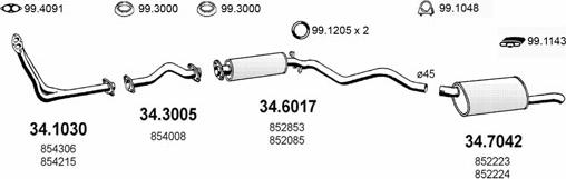 ASSO ART1815 - Sistem de esapament allinparts.ro