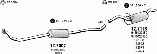 ASSO ART1832 - Sistem de esapament allinparts.ro