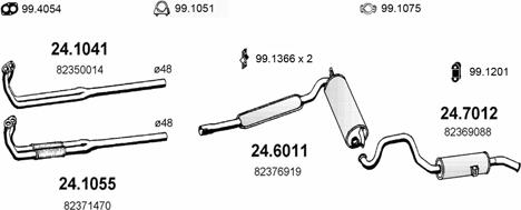 ASSO ART1228 - Sistem de esapament - allinparts.ro