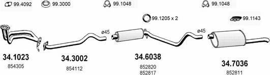 ASSO ART1795 - Sistem de esapament allinparts.ro