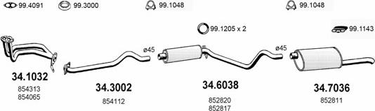 ASSO ART1790 - Sistem de esapament allinparts.ro