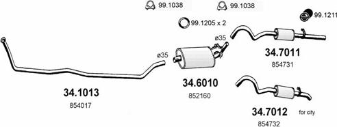 ASSO ART1760 - Sistem de esapament - allinparts.ro