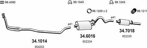ASSO ART1763 - Sistem de esapament - allinparts.ro