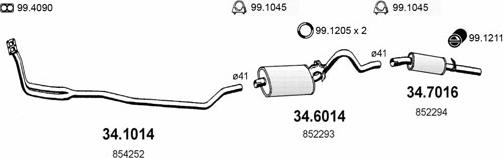 ASSO ART1762 - Sistem de esapament - allinparts.ro