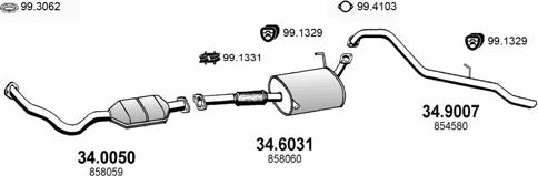 ASSO ART1704 - Sistem de esapament - allinparts.ro