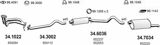ASSO ART1780 - Sistem de esapament allinparts.ro