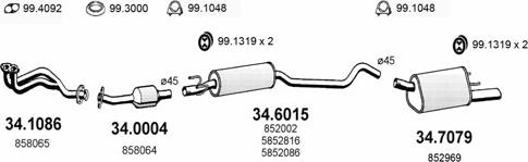 ASSO ART1737 - Sistem de esapament - allinparts.ro