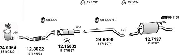ASSO ART3423 - Sistem de esapament - allinparts.ro