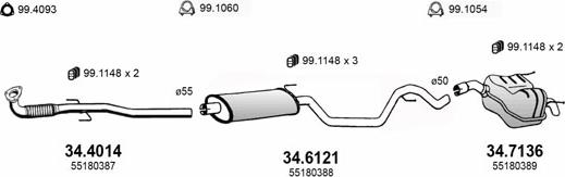 ASSO ART3567 - Sistem de esapament - allinparts.ro
