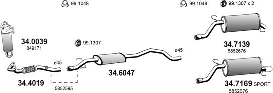 ASSO ART3578 - Sistem de esapament - allinparts.ro