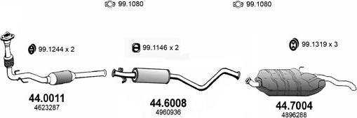 ASSO ART3605 - Sistem de esapament allinparts.ro