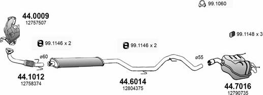 ASSO ART3602 - Sistem de esapament - allinparts.ro