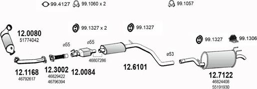 ASSO ART3045 - Sistem de esapament allinparts.ro