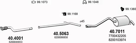 ASSO ART3009 - Sistem de esapament - allinparts.ro