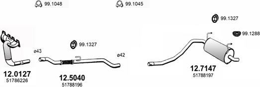 ASSO ART3081 - Sistem de esapament - allinparts.ro